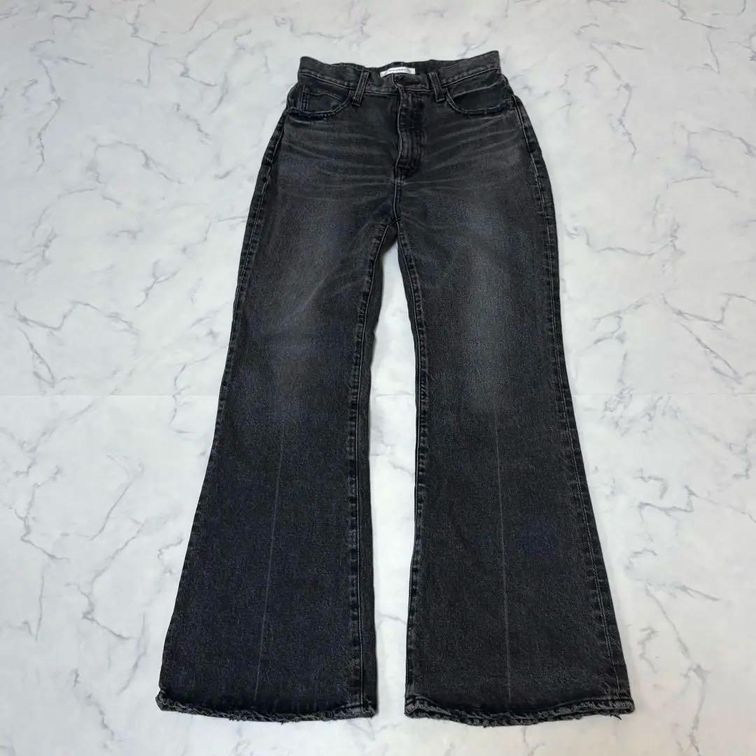 マウジー MOUSSY MVS FLARE 26 ブラック フレアデニム パンツ