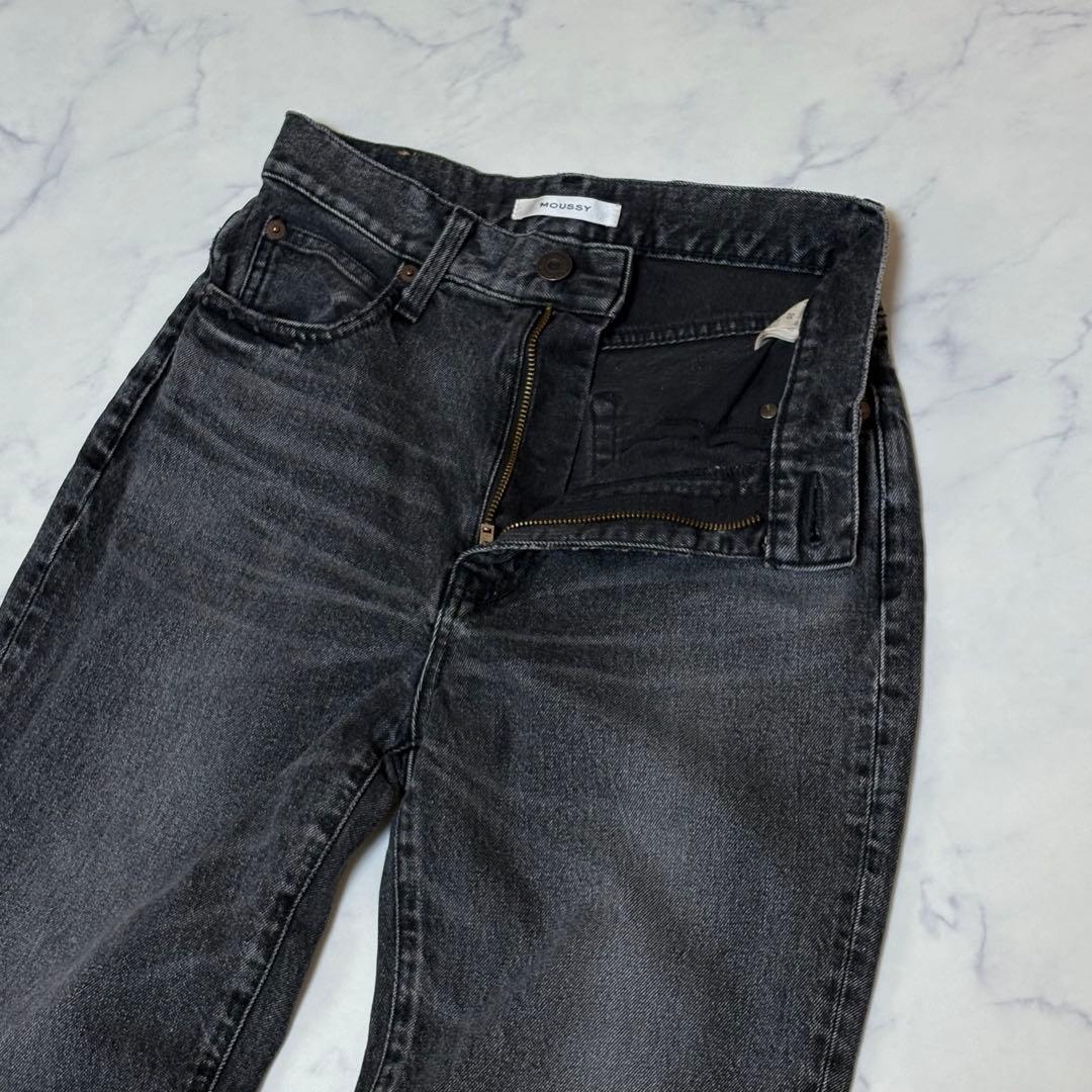 マウジー MOUSSY MVS FLARE 26 ブラック フレアデニム パンツ
