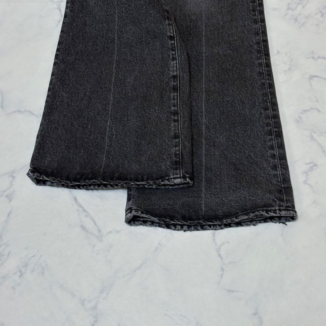 マウジー MOUSSY MVS FLARE 26 ブラック フレアデニム パンツ