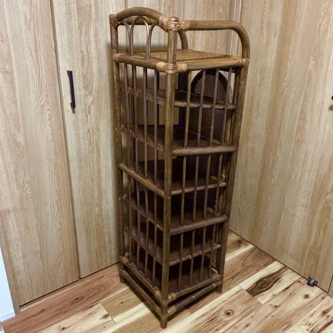 北欧ナチュラル✨ラタン靴箱6段仕様❤️スリム収納 送料無料 シューズラック