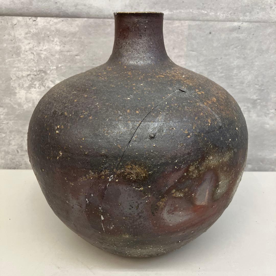 昭和レトロ 備前焼 焼物 花瓶 花器 フラワーベース 一輪挿し 花入れ 生け花