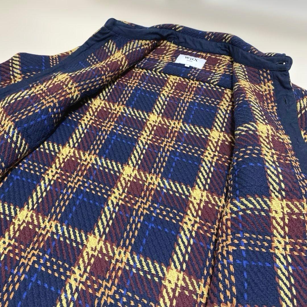美品！wax london ワックスロンドン バスケットチェックシャツ L