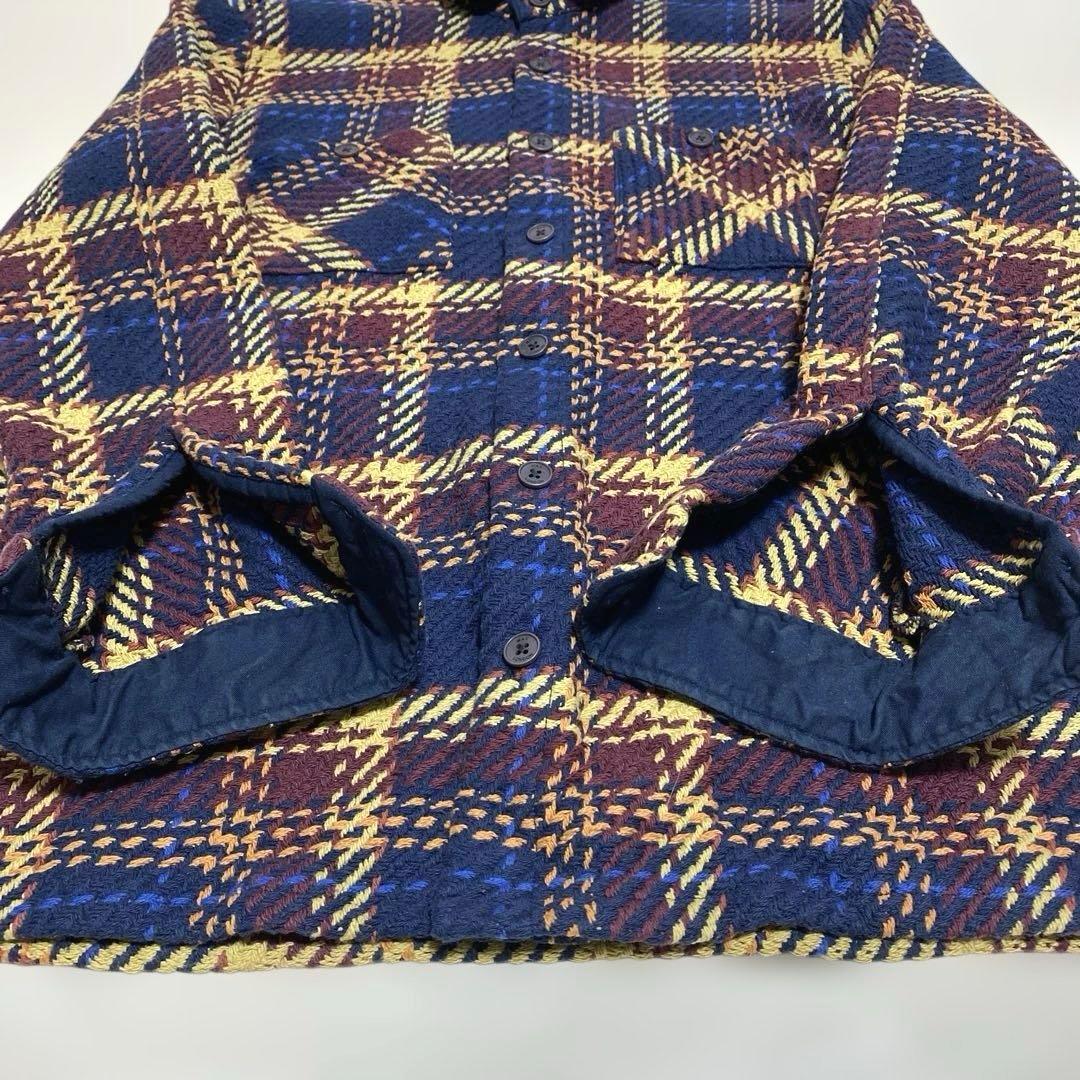 美品！wax london ワックスロンドン バスケットチェックシャツ L