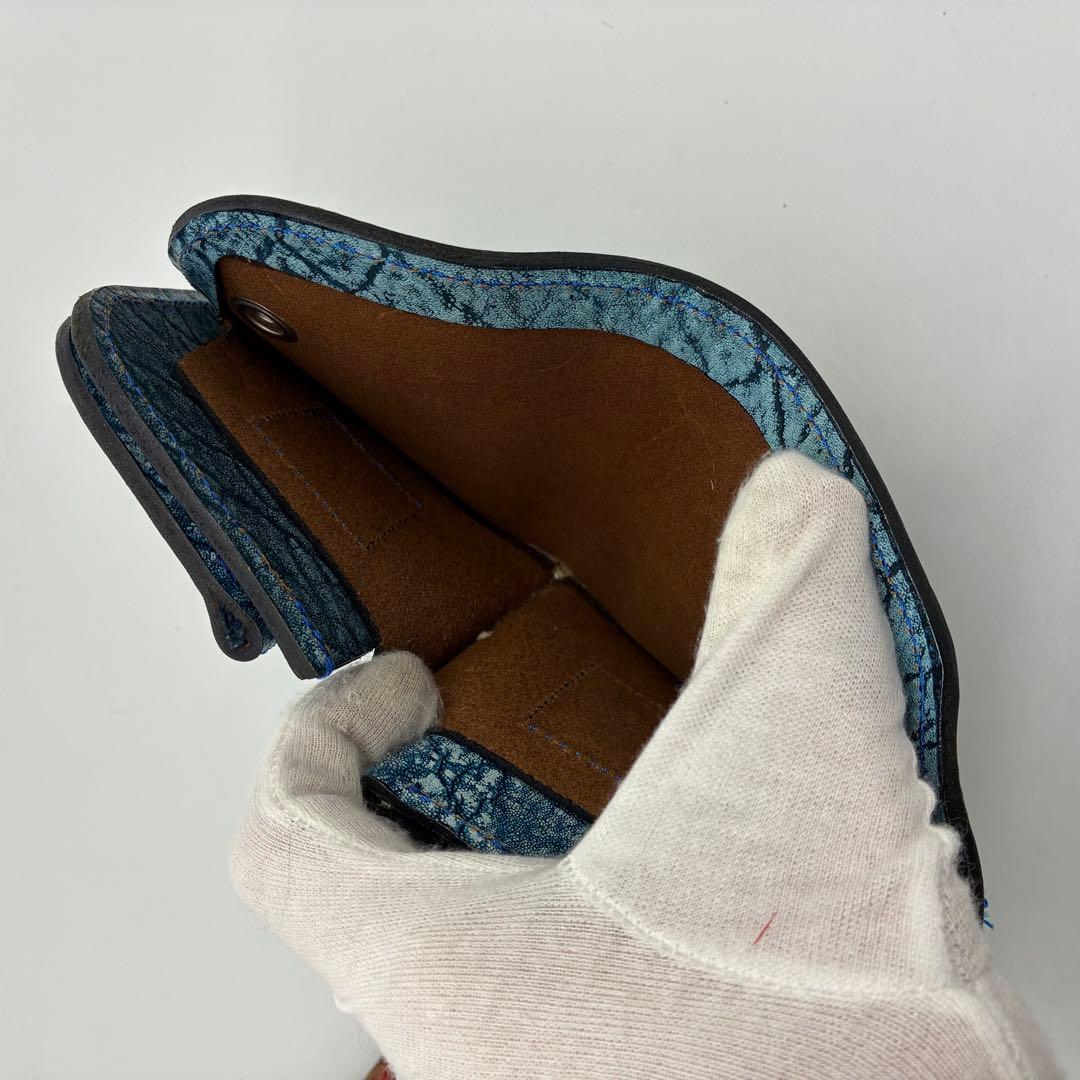 極美品】EVISU エビス　二つ折り財布　ウォレット　ブルー