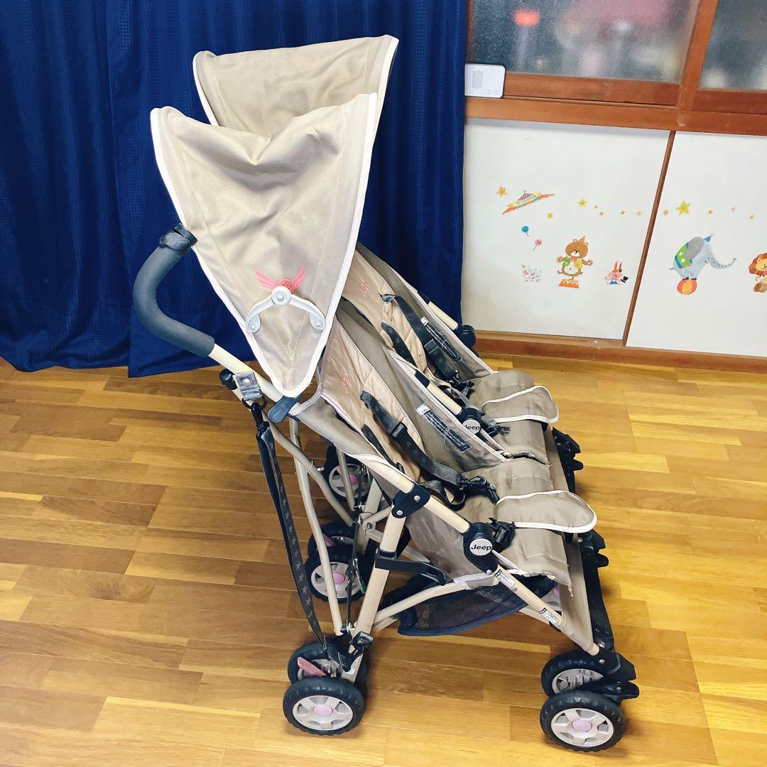 Jeep スポーツツイン 双子用ベビーカー ベージュ
