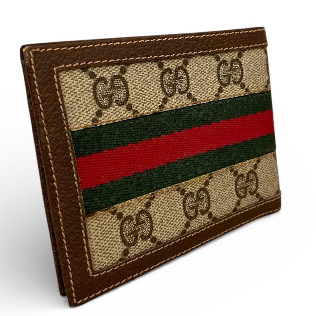 【箱付き】GUCCI 二つ折り財布 GG スプリーム オールド シェリー グッチ