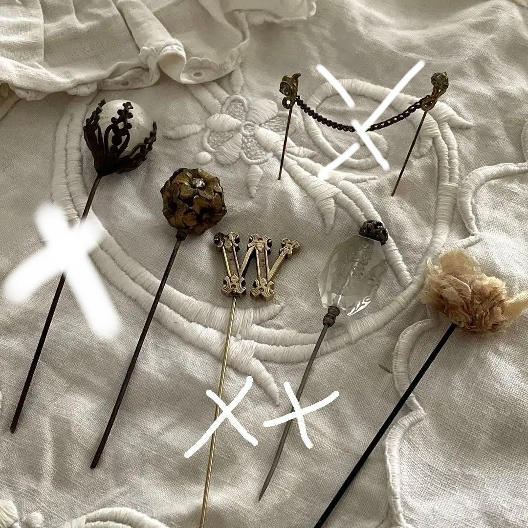 フランスアンティーク　エパングル　ハットピン　単品　8000