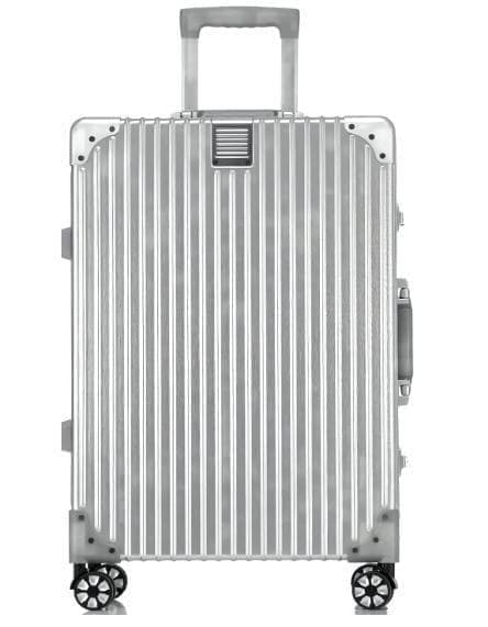 アルミフレーム静音スーツケース サイズM 22インチ 軽量シルバー✨3泊4日