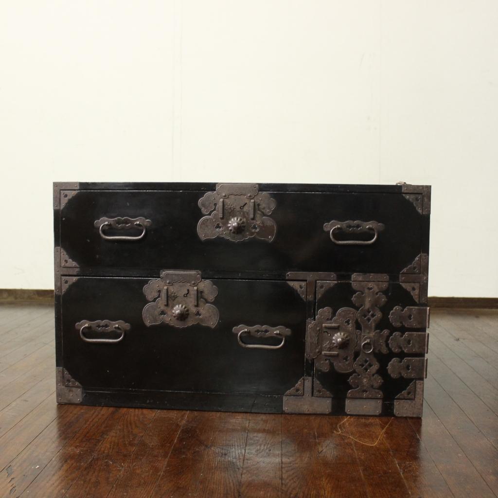 兜金具！庄内箪笥 古家具/古民家/時代箪笥/チェスト/和家具/古道具/古民具