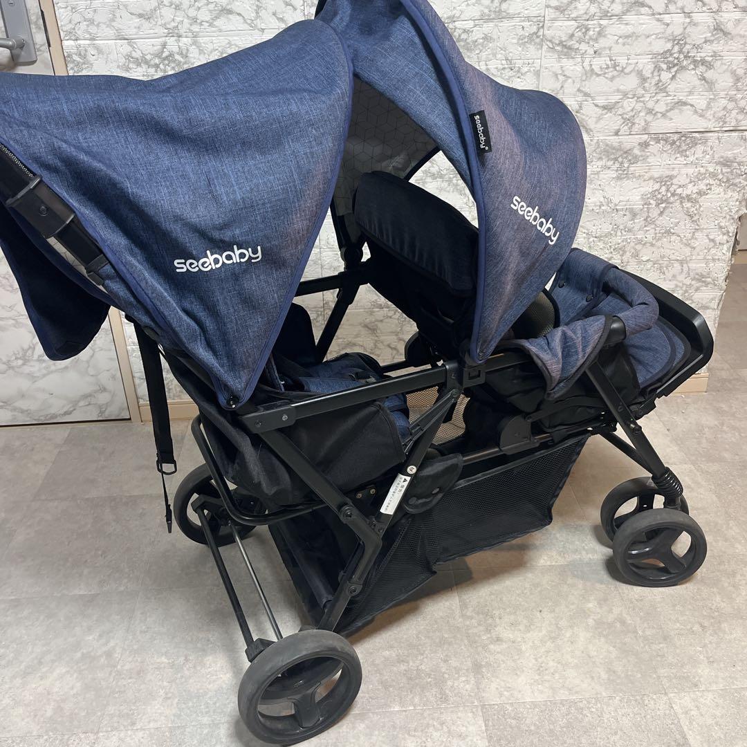 seebaby 2人乗りベビーカー　双子用ベビーカー