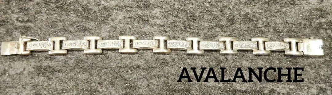 AVALANCHE925ブレスレットジルコニア装飾 約20cm
