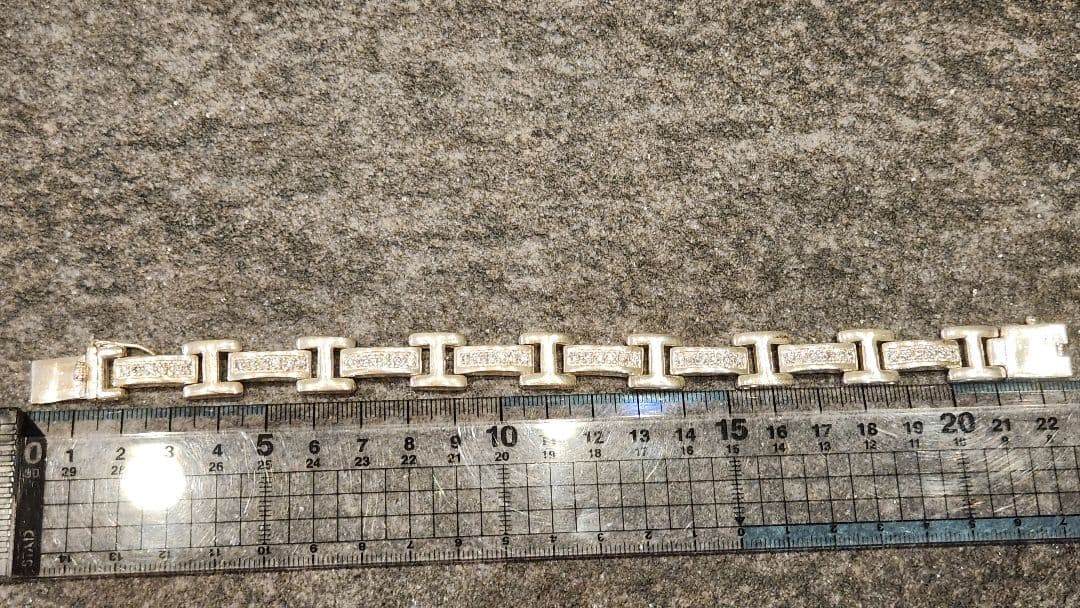 AVALANCHE925ブレスレットジルコニア装飾 約20cm