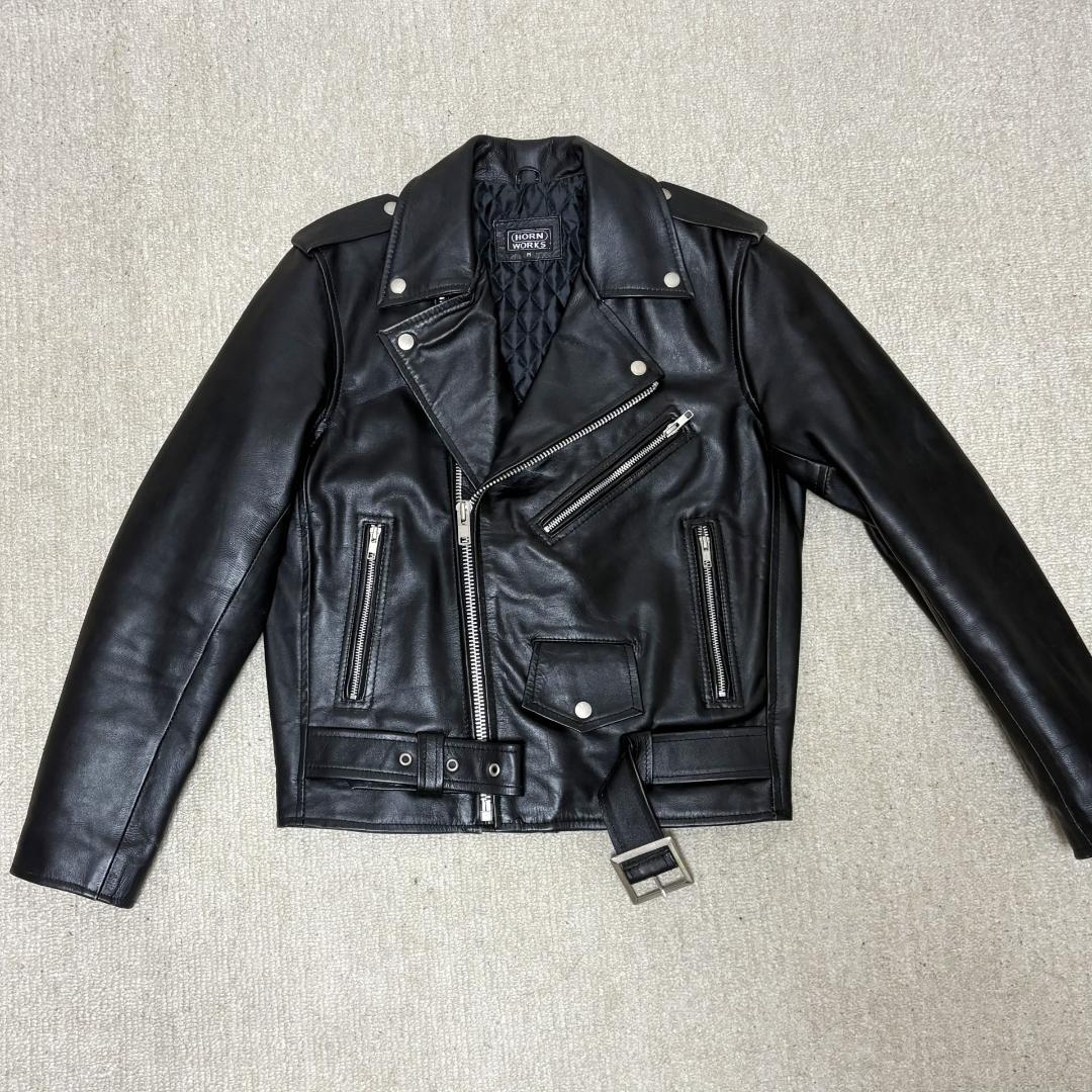 革ジャン ライダースジャケット 牛革 ホーンワークス Mサイズ
