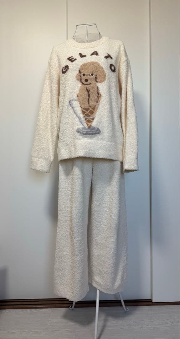ジェラートピケ トイプードル プルオーバー ロングパンツ 上下セット