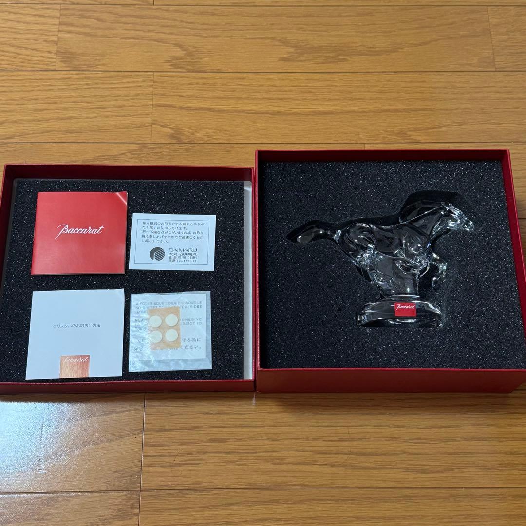 Baccarat クリスタル 馬の彫刻