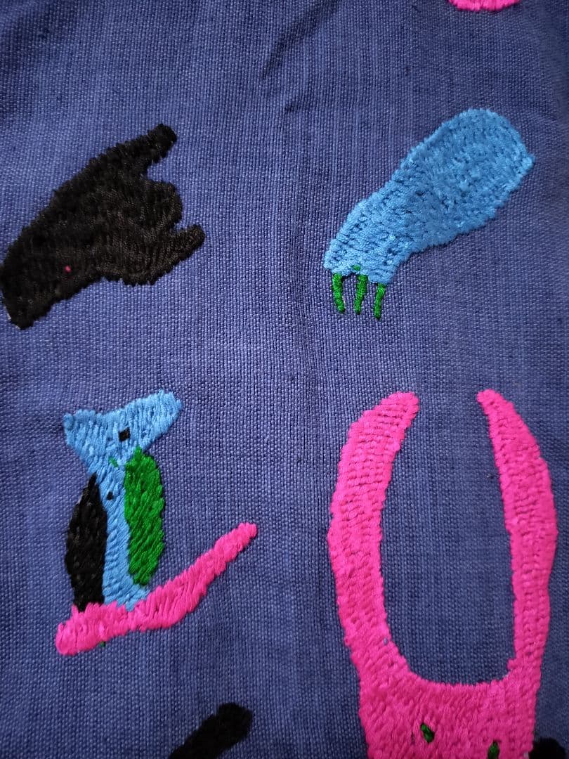 エスニック　トップス　半袖　ナカ族手刺繍衣類　新品　タイ製1