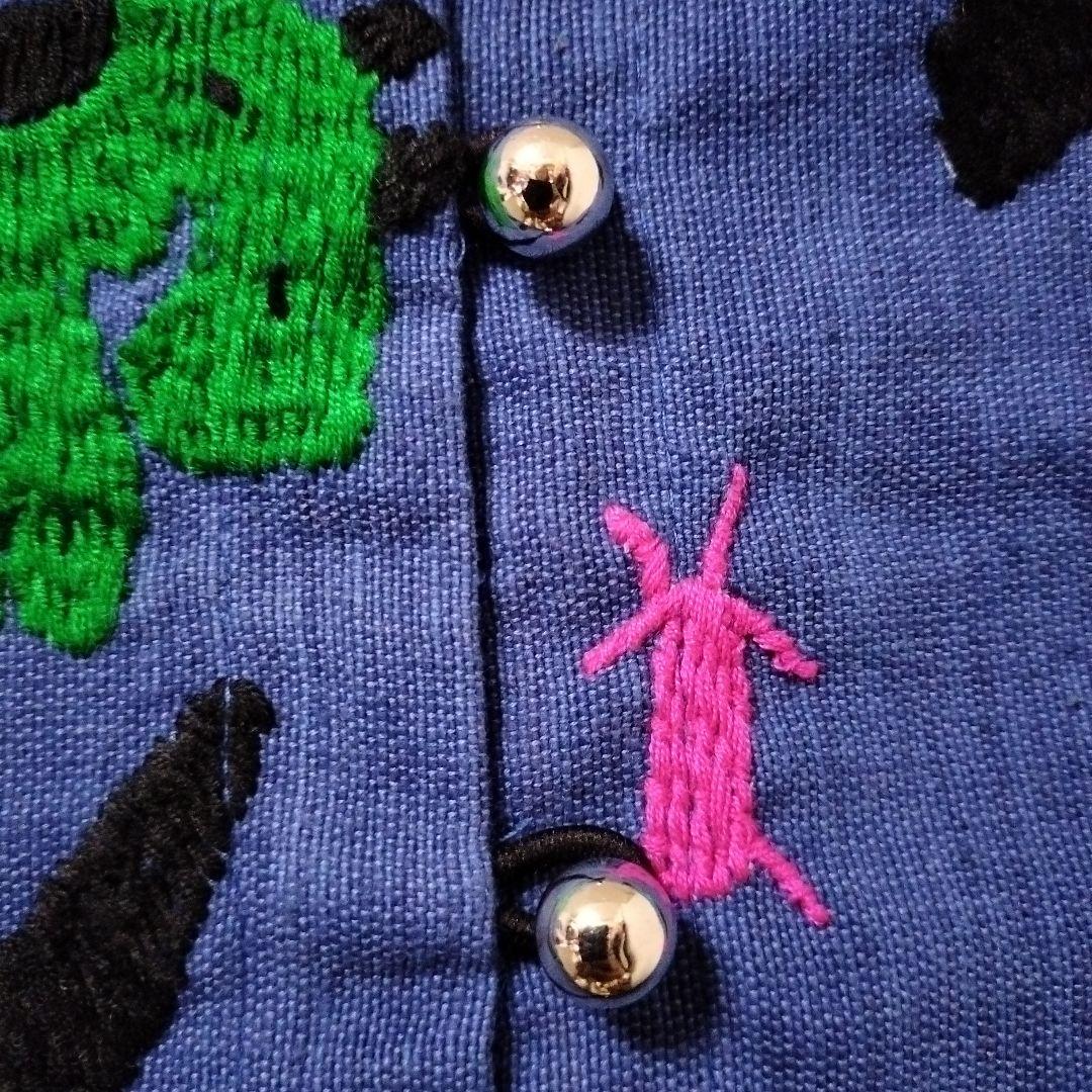 エスニック　トップス　半袖　ナカ族手刺繍衣類　新品　タイ製1