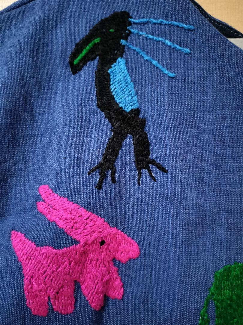 エスニック　トップス　半袖　ナカ族手刺繍衣類　新品　タイ製1