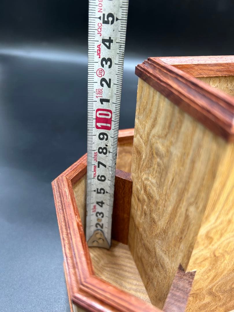 [即購入OK]楡(ニレ)の無垢材　仕切り付きリモコンBOX 新品未使用