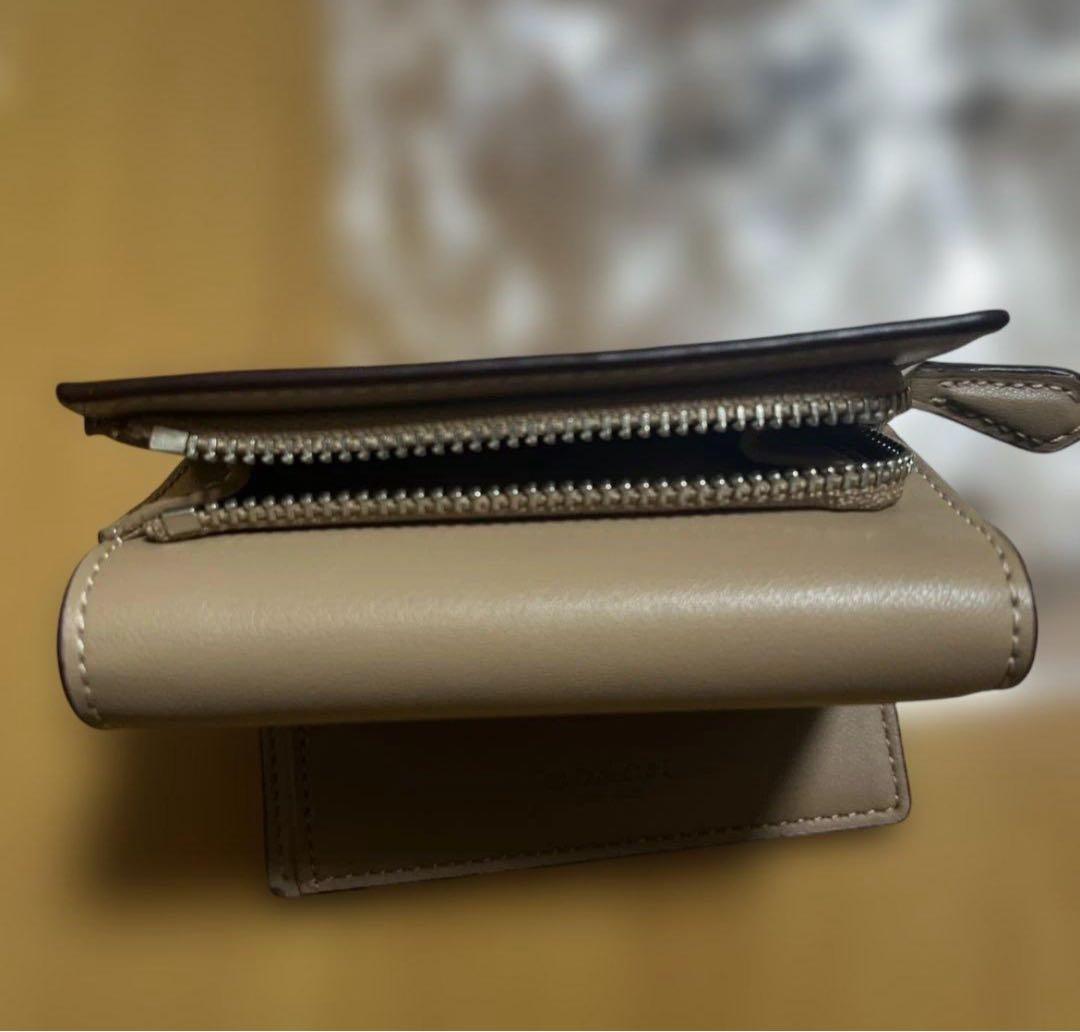d*n様 新品未使用　COACH　折り財布　マイクロウォレット　ベージュ