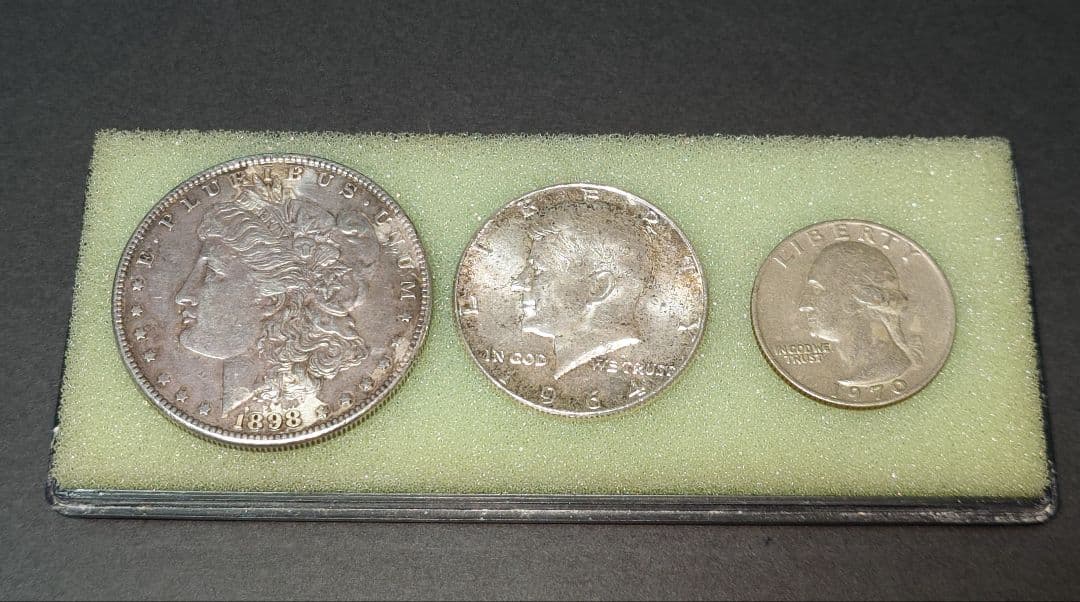 1898年１ドル・1964年ハーフ・1970年クォーター アメリカセット