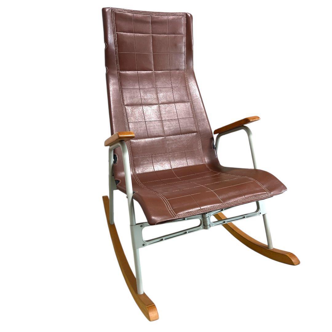 【アンティーク】新居猛 フォールディングロッキングチェア ニーチェア ビンテージ