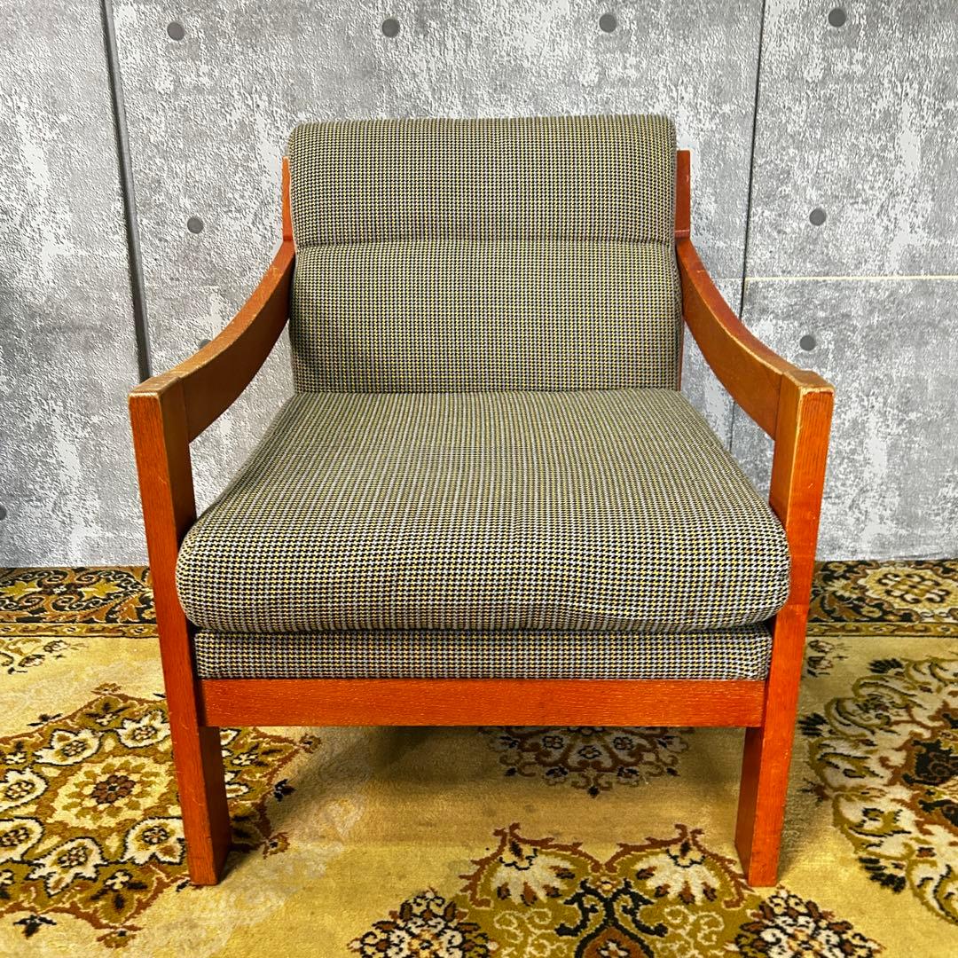 S.K꧁レトロ家具꧂1人掛けアームソファ チェア4脚セット 北欧モダン