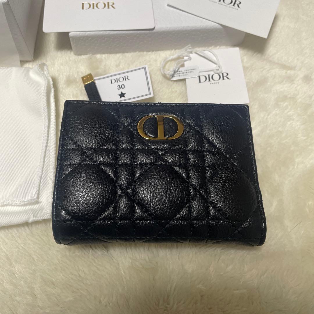本日限定価格ディオール Caro Dahlia 二つ折り財布 ブラック