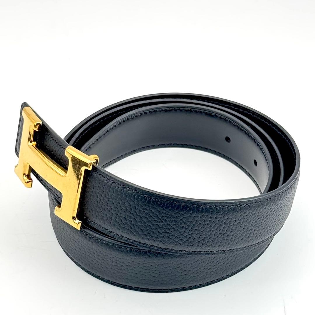 新品ベルト✨　エルメス　Hロゴ　コンスタンス　ベルト　ゴールド　グレインレザー