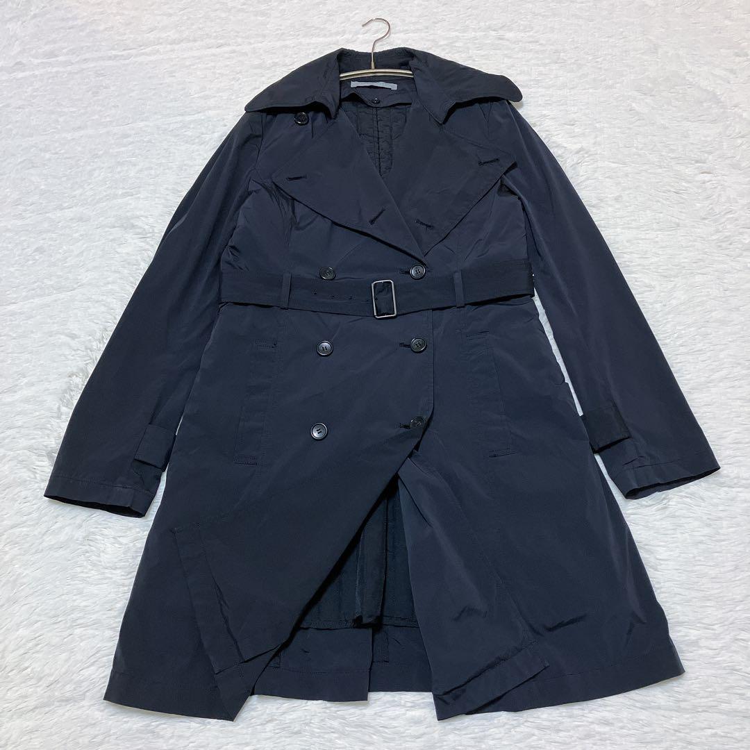 【美品】セオリーリュクス ライナー付 トレンチコート 黒 サイズ40/M