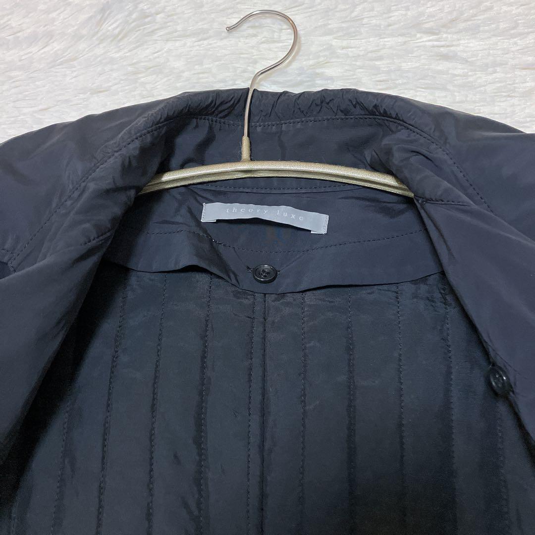 【美品】セオリーリュクス ライナー付 トレンチコート 黒 サイズ40/M