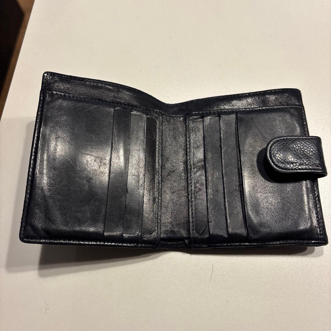 シャネルキャビアスキン2つ折り財布