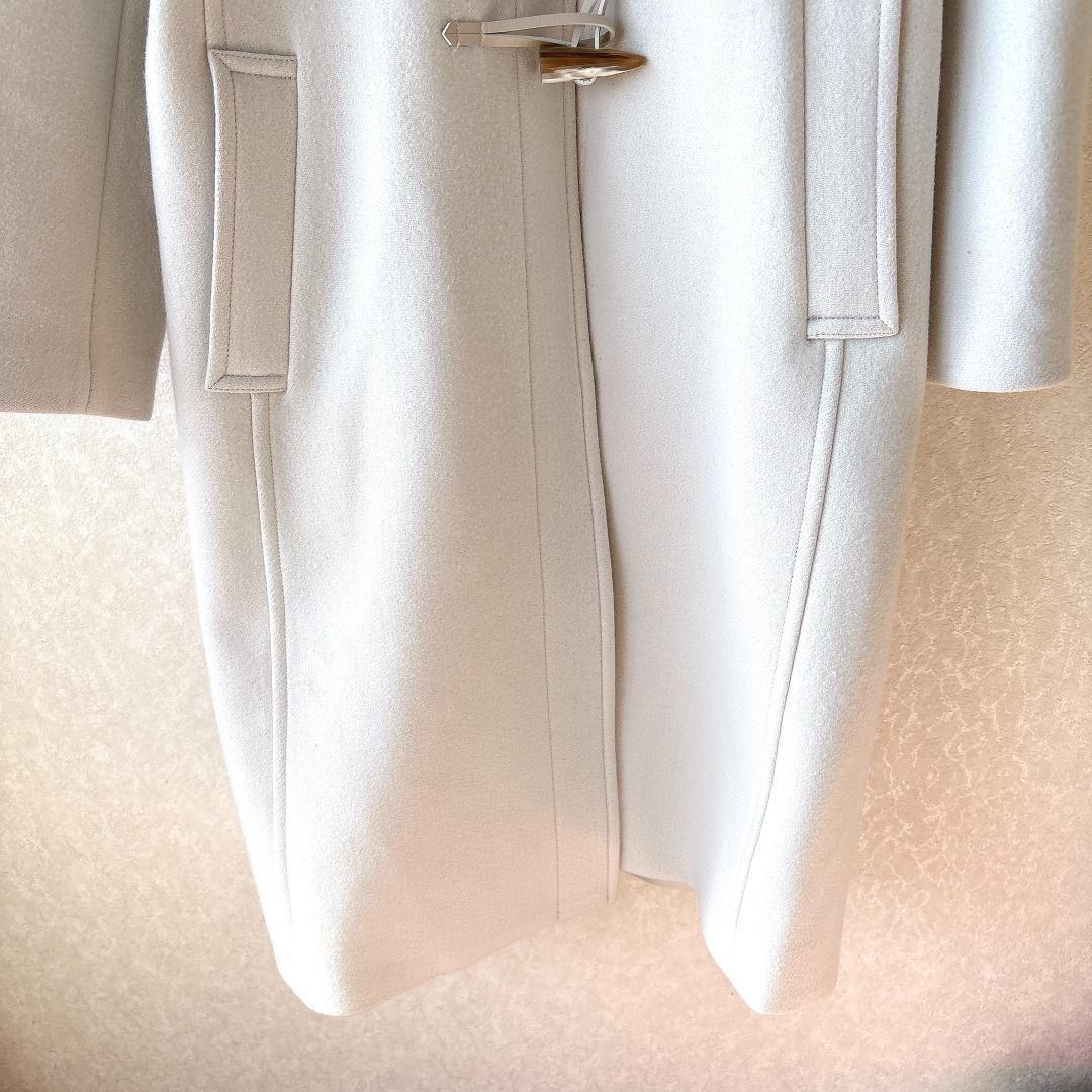 美品⭐️SHIPS カシミヤ混フォックスファー ダッフルコート36 アイボリー