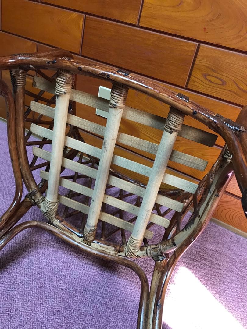 ラタン 籐家具 チェア 1脚 ヴィンテージ 古家具 ビンテージ