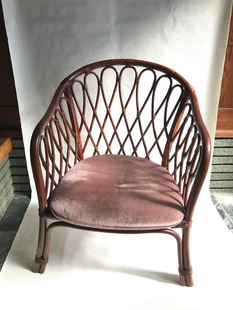 ラタン 籐家具 チェア 1脚 ヴィンテージ 古家具 ビンテージ