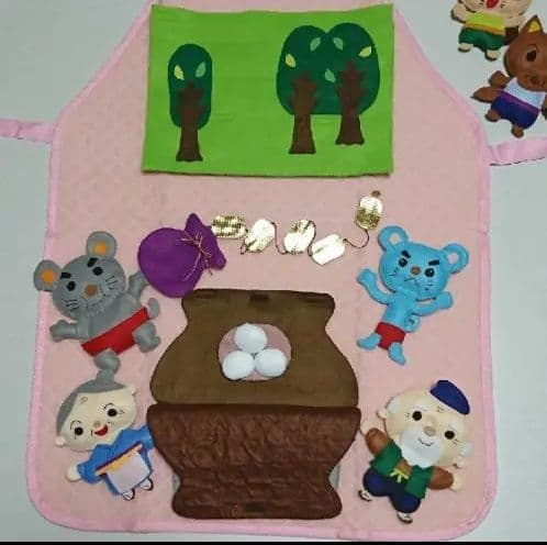 ご確認用　ねずみのすもう　エプロンシアター用人形