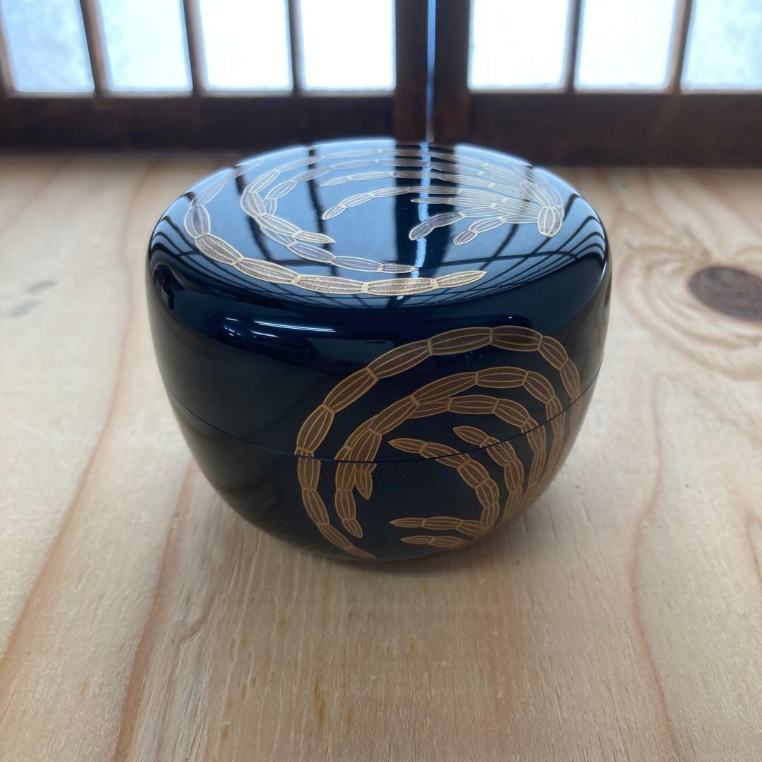 茶道具　木賊丸蒔絵平棗　川瀬表完　造　　葆光斎書付　共箱　S31HN