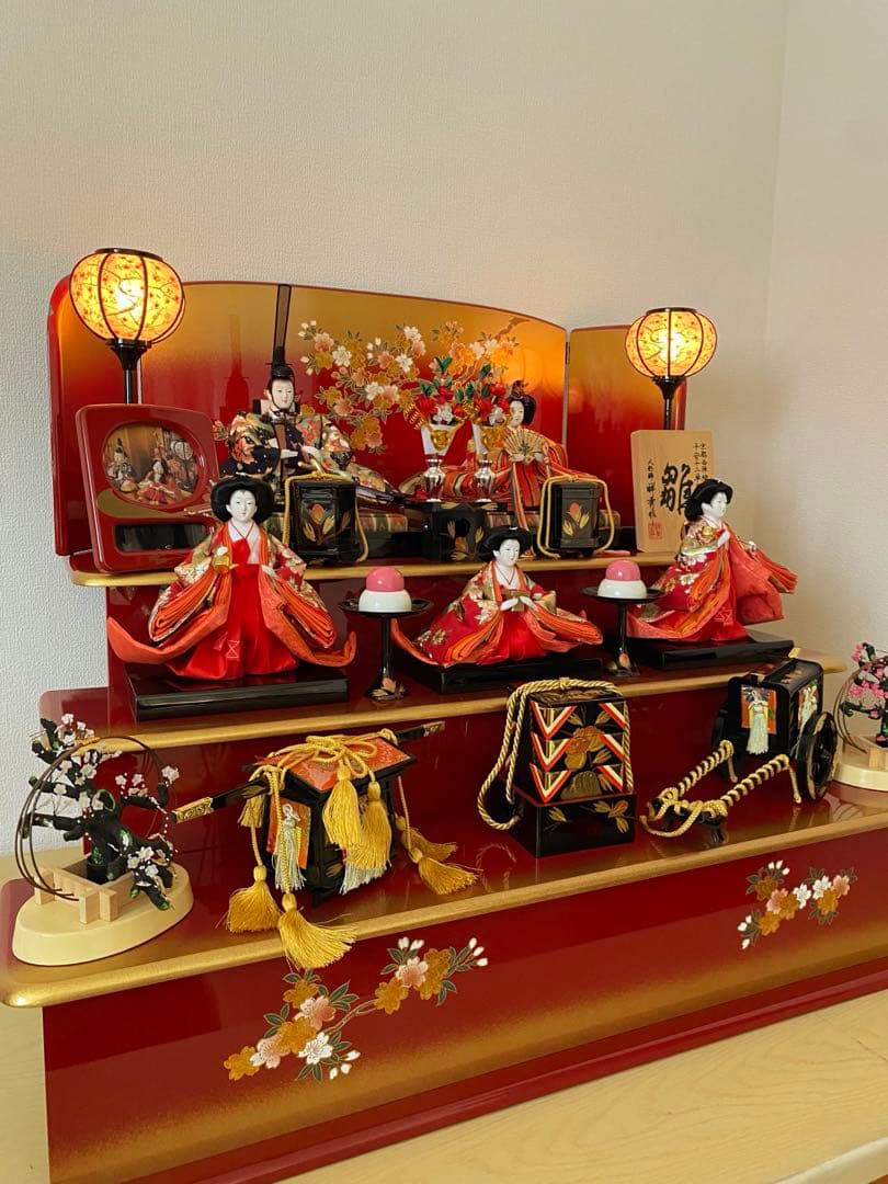 美品　雛人形　三段飾り雛
