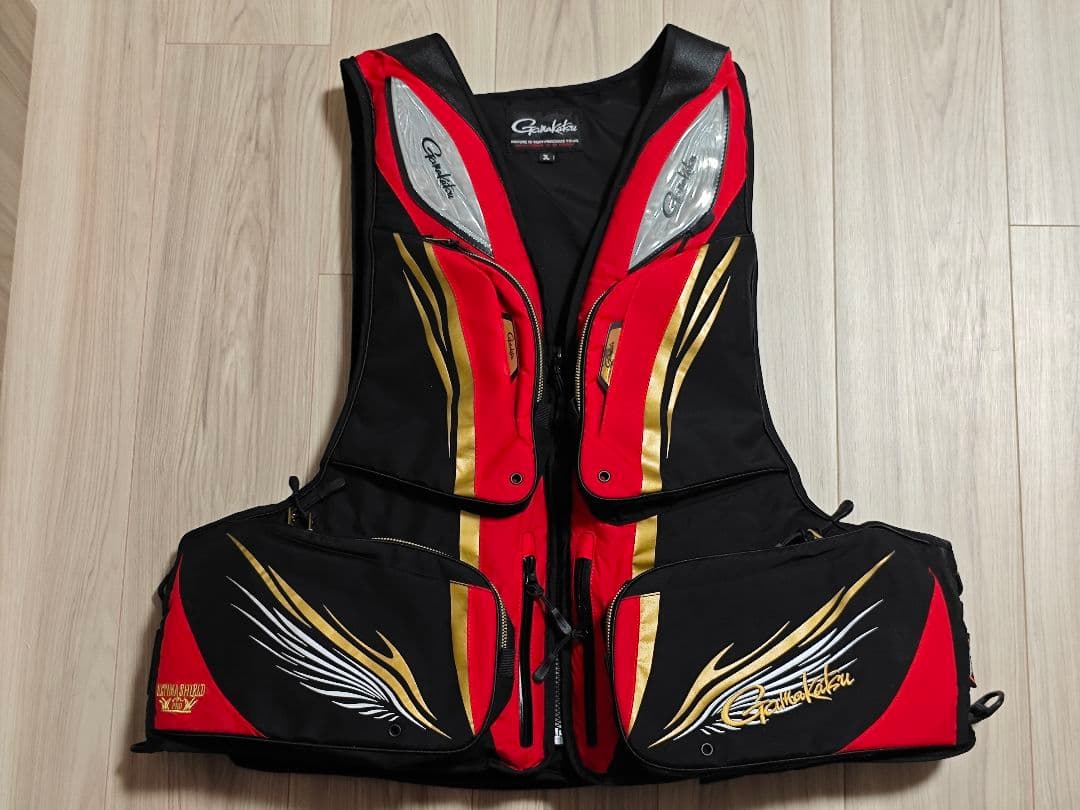 がまかつ アルテマシールドプロ ベスト 3Lサイズ(レッド)