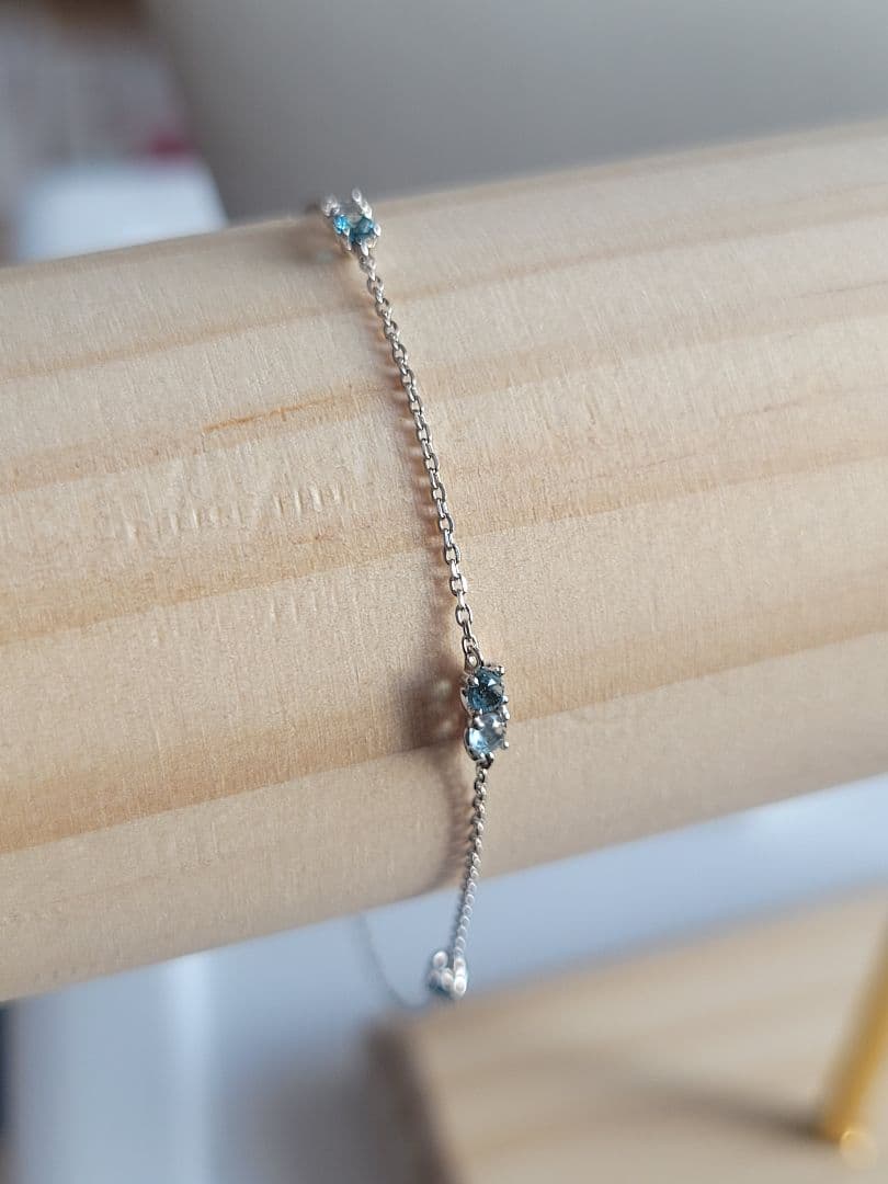 美品★Canal 4℃ K10 WG ブレスレット ブルートパーズ アクアマリン