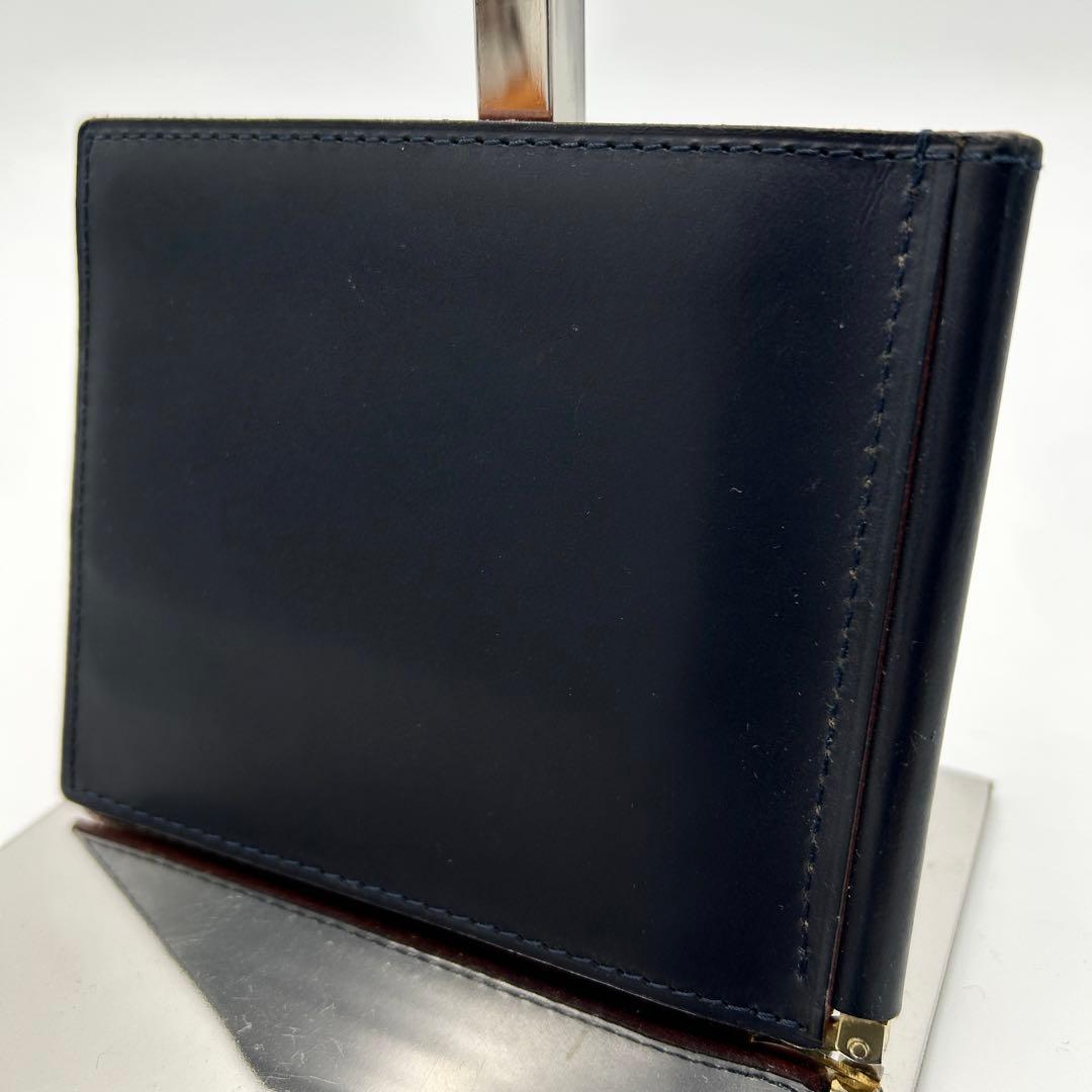 GANZO ガンゾ コードバン レザー マネークリップ　二つ折り ブラック