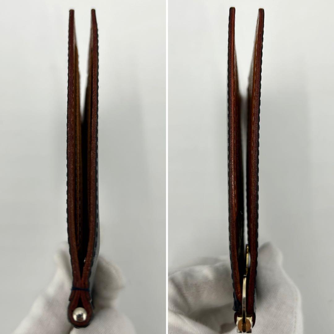 GANZO ガンゾ コードバン レザー マネークリップ　二つ折り ブラック