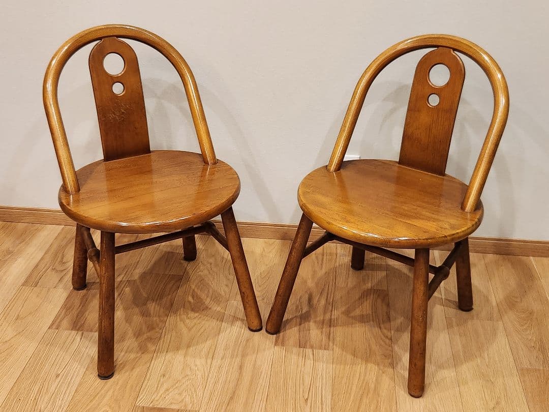 【交渉可】Karimoku　カリモク家具　木製ダイニングチェア　2脚セット廃盤品