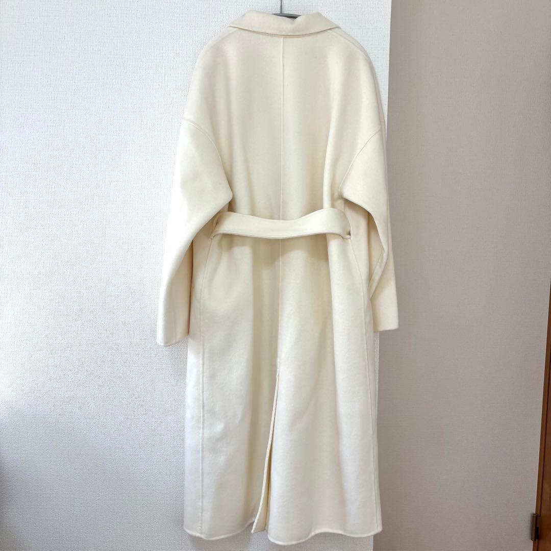 ナエ　nae. na.e ホワイト ロングコート　白　ベルト付