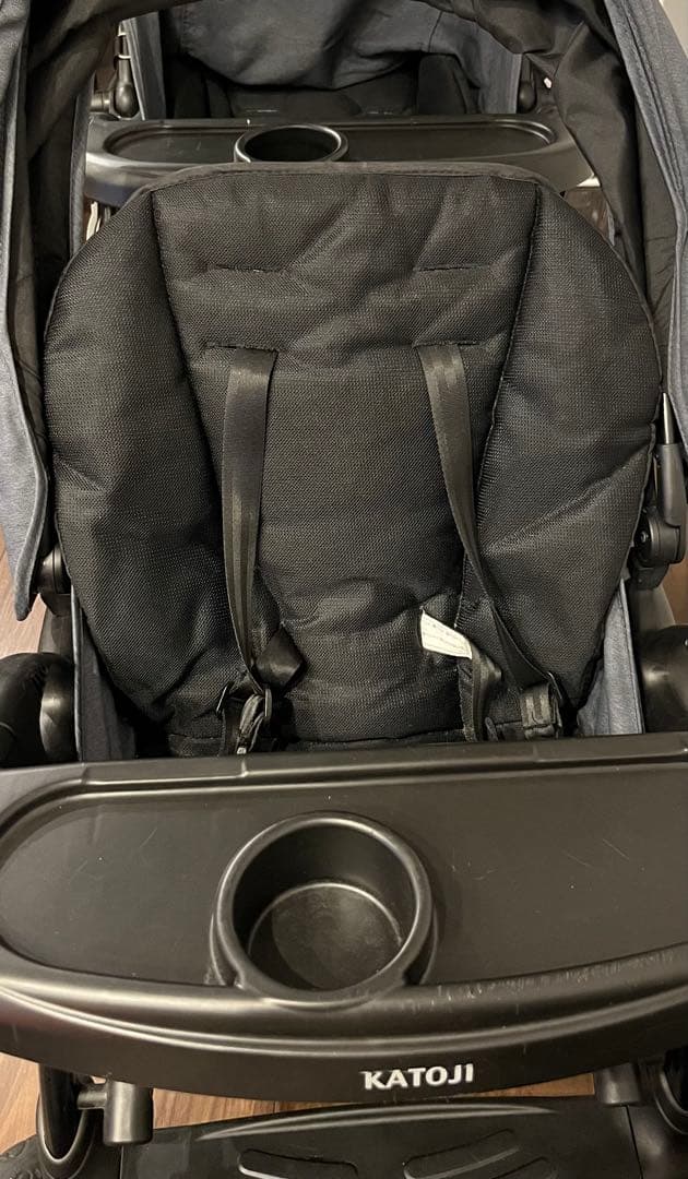 手渡しも可 KATOJI 二人でゴーDX グレー 二人乗りベビーカー