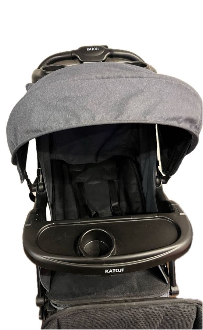 手渡しも可 KATOJI 二人でゴーDX グレー 二人乗りベビーカー