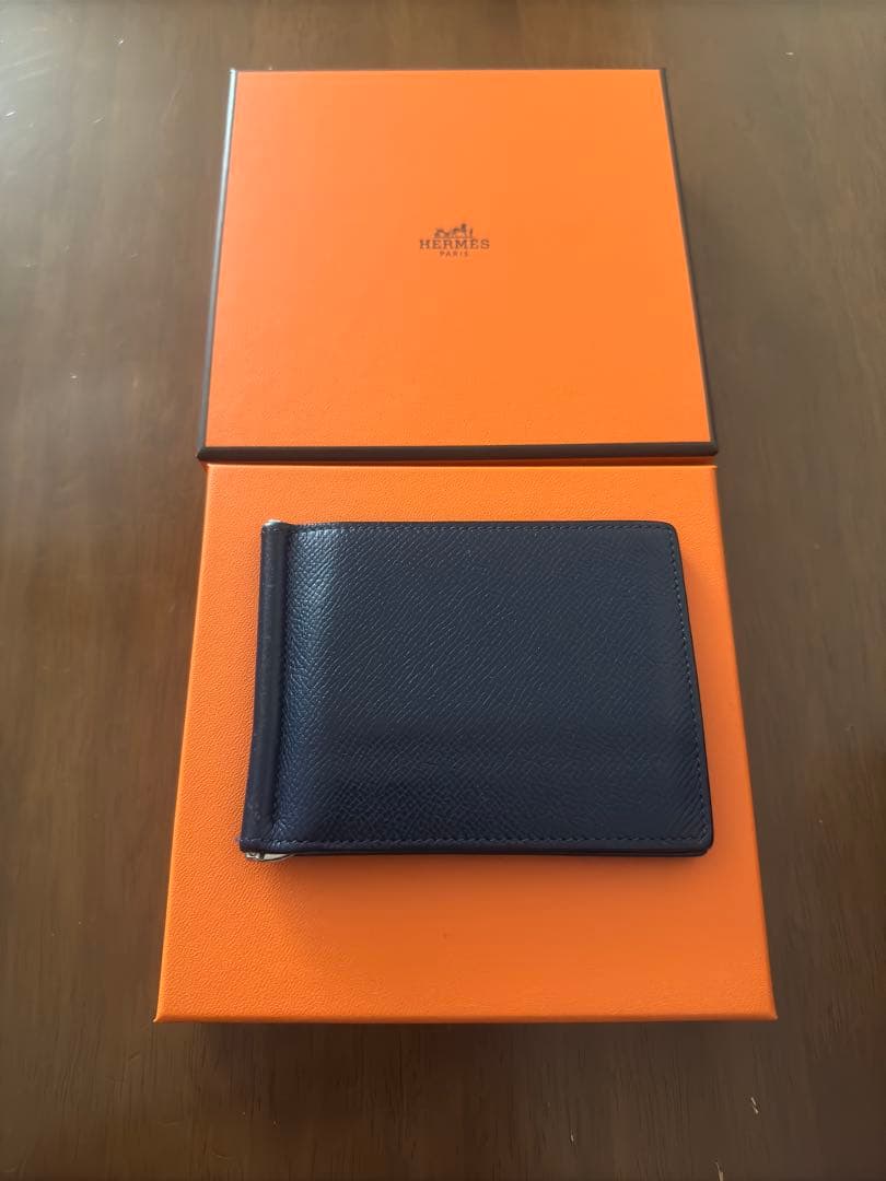 【美品】HERMES PORKER GM BILL CLIP WALLET