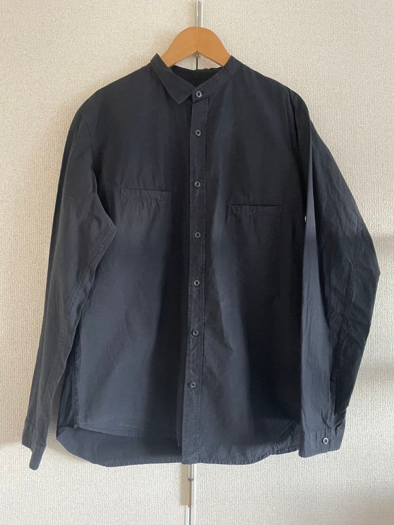 【希少】 OUTIL ウティ インディゴ染　ブラックシャツ　 フランス製　藍染