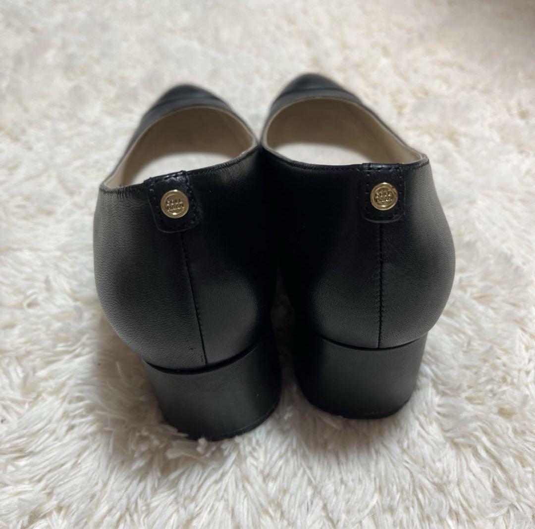 週末限定価格　コールハーン ブラック レザー ポインテッドトゥパンプス　24㎝