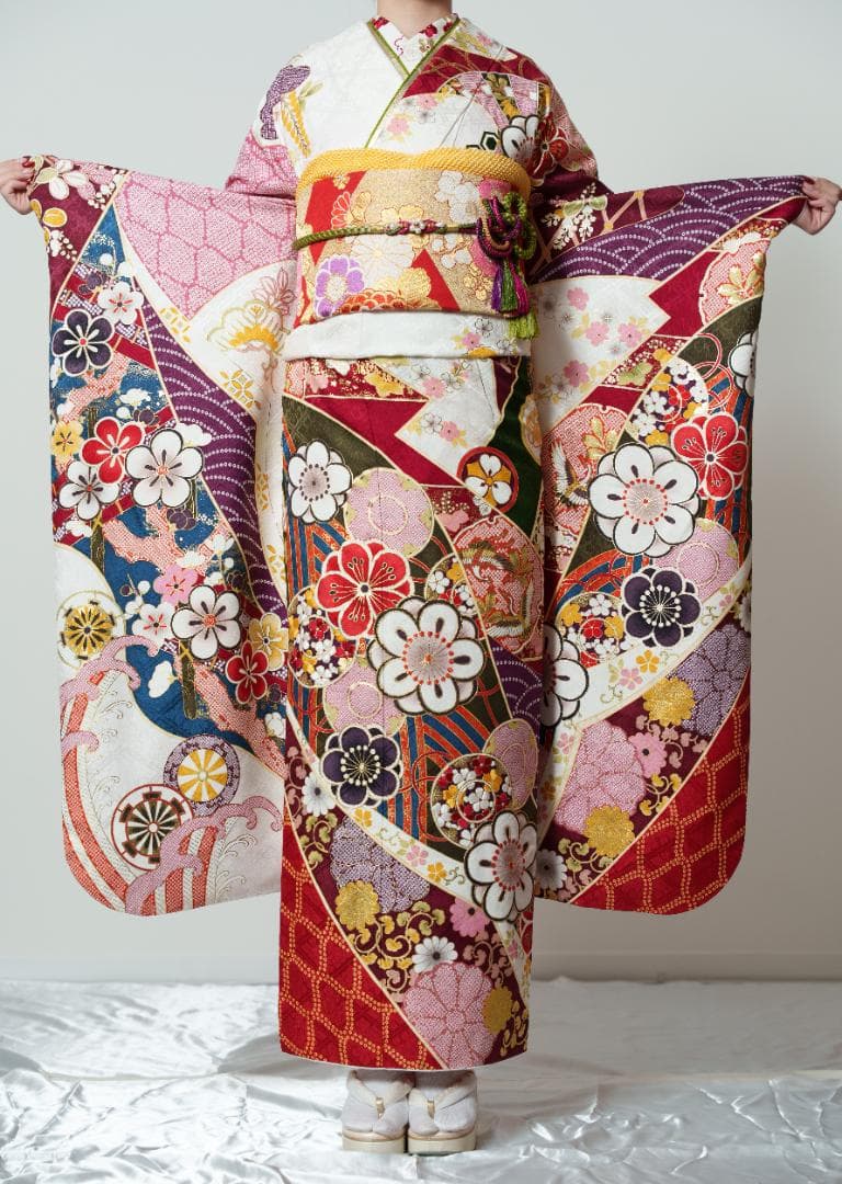 かめとたぬき様　振袖+長襦袢のみ【918】【165cm~175cmの方用】